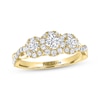 Thumbnail Image 1 of THE LEO Diamond Round-Cut Three-Stone Crossover Twist Engagement Ring 7/8 ct tw 14K Yellow Gold
