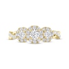 Thumbnail Image 3 of THE LEO Diamond Round-Cut Three-Stone Crossover Twist Engagement Ring 7/8 ct tw 14K Yellow Gold