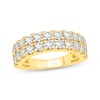 Thumbnail Image 1 of Lab-Grown Diamonds Two-Row Anniversary Band 2 ct tw 14K Yellow Gold