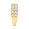 Thumbnail Image 2 of Lab-Grown Diamonds Two-Row Anniversary Band 2 ct tw 14K Yellow Gold