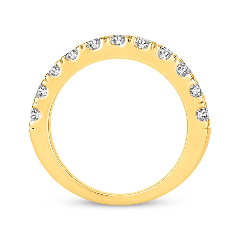 Main Image 3 of Lab-Grown Diamonds Two-Row Anniversary Band 2 ct tw 14K Yellow Gold
