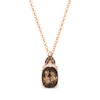 Thumbnail Image 0 of Le Vian Venetian Mosaic Chocolate Quartz Necklace 1/6 ct tw Diamonds 14K Strawberry Gold 19"