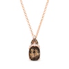 Thumbnail Image 1 of Le Vian Venetian Mosaic Chocolate Quartz Necklace 1/6 ct tw Diamonds 14K Strawberry Gold 19&quot;