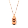 Thumbnail Image 2 of Le Vian Venetian Mosaic Chocolate Quartz Necklace 1/6 ct tw Diamonds 14K Strawberry Gold 19"