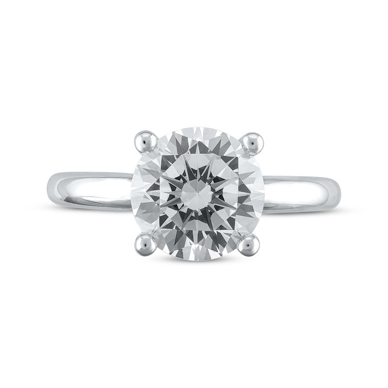Main Image 4 of Lab-Grown Diamonds Solitaire Engagement Ring 3 ct tw 14K White Gold (F/SI2)