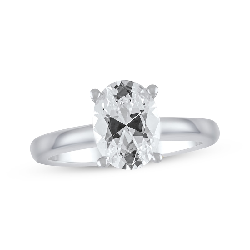 Main Image 1 of Now + Forever Lab-Grown Diamonds Oval-Cut Solitaire Engagement Ring 2 ct tw 14K White Gold (F/SI2)