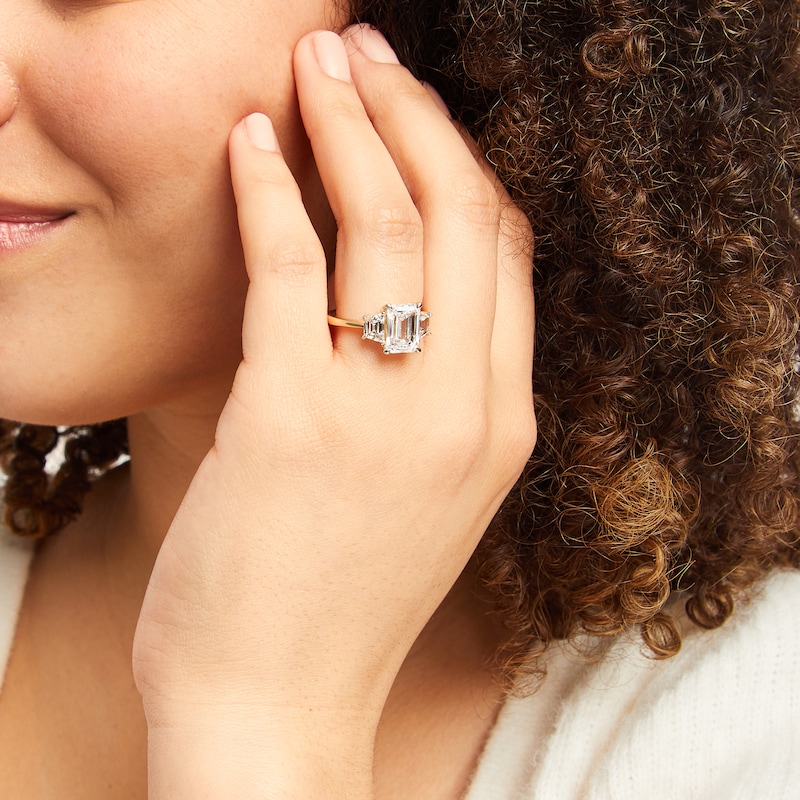 14K White Gold Emerald & 1/6 CTW Diamond Anniversary Ring 14K White Gold Emerald & 1/6 CTW Diamond Anniversary Ring