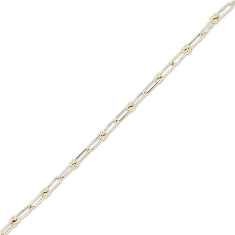 Stirrup Link Bracelet 10K Yellow Gold 8"