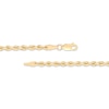 Thumbnail Image 2 of Silk Rope Chain Necklace 3mm Solid 10K Yellow Gold 22&quot;