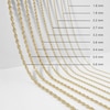 Thumbnail Image 3 of Silk Rope Chain Necklace 3mm Solid 10K Yellow Gold 22"