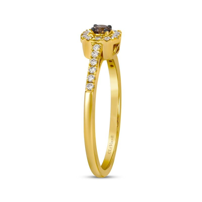 Main Image 2 of Le Vian Diamond Cushion Halo Ring 1/4 ct tw 14K Honey Gold
