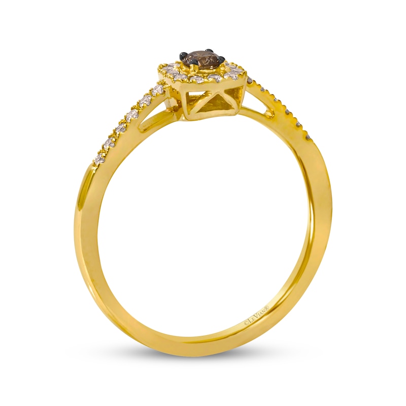Main Image 3 of Le Vian Diamond Cushion Halo Ring 1/4 ct tw 14K Honey Gold