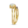 Thumbnail Image 2 of Le Vian Good Karma Oval-Cut Opal Coil Ring 1/10 ct tw Diamonds 14K Honey Gold