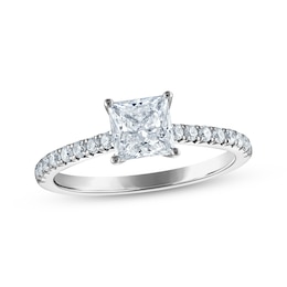 Now + Forever Certified Princess-Cut Diamond Engagement Ring 1-1/4 ct tw Platinum
