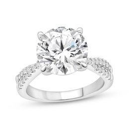 Lab-Grown Diamonds Round-Cut Engagement Ring 5-1/4 ct tw 14K White Gold