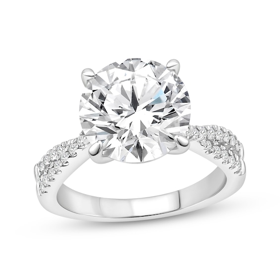Lab-Grown Diamonds Round-Cut Engagement Ring 5-1/4 ct tw 14K White Gold