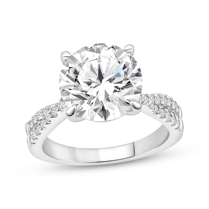 Main Image 1 of Lab-Grown Diamonds Round-Cut Engagement Ring 5-1/4 ct tw 14K White Gold
