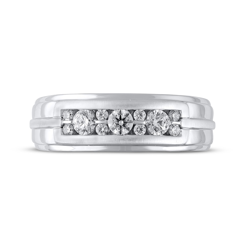 Main Image 3 of Now + Forever Men's Diamond Wedding Band 1/2 ct tw 10K White Gold