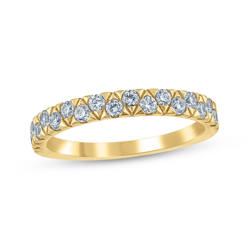 Main Image 1 of Now + Forever Diamond Triangle Anniversary Ring 1/2 ct tw 14K Yellow Gold