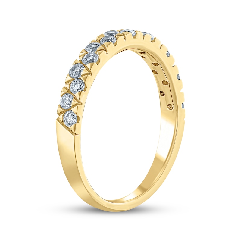 Main Image 2 of Now + Forever Diamond Triangle Anniversary Ring 1/2 ct tw 14K Yellow Gold