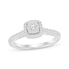 Thumbnail Image 1 of Previously Owned Round-Cut Diamond Cushion Frame Engagement Ring 1/2 ct tw 10K White Gold