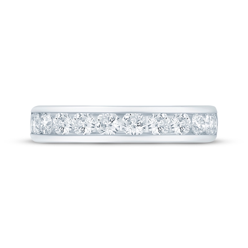 Main Image 3 of Previously Owned Round-Cut Diamond Anniversary Band 1 ct tw 14K White Gold