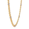 Thumbnail Image 2 of Previously Owned Diamond Rope Chain Necklace 10K Two-Tone Gold
