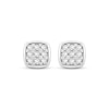 Thumbnail Image 2 of Previously Owned Multi-Diamond Center Square Stud Earrings 1/2 ct tw 10K White Gold