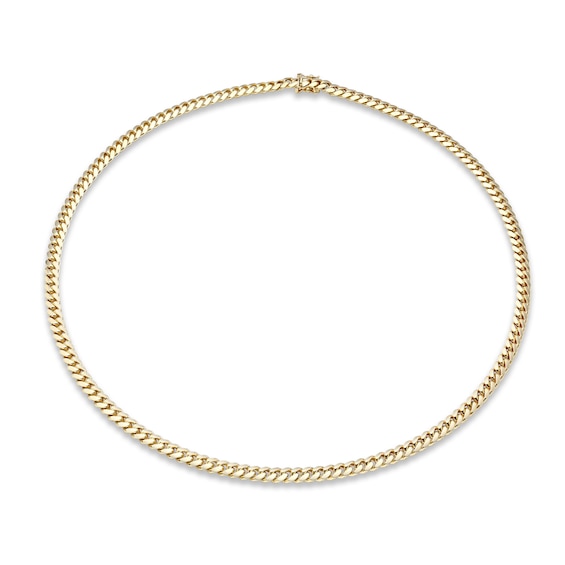 Previously Owned Cuban Chain Necklace Solid 14K Yellow Gold 22"