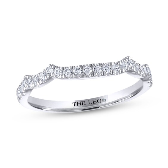 Previously Owned THE LEO Diamond Wedding Band 1/4 ct tw Round-cut 14K White Gold