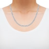 Thumbnail Image 4 of Previously Owned Multi-Diamond Center Tennis Necklace 1/2 ct tw Sterling Silver 17&quot;