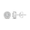 Thumbnail Image 1 of Previously Owned Diamond Halo Stud Earrings 1 ct tw 10K White Gold