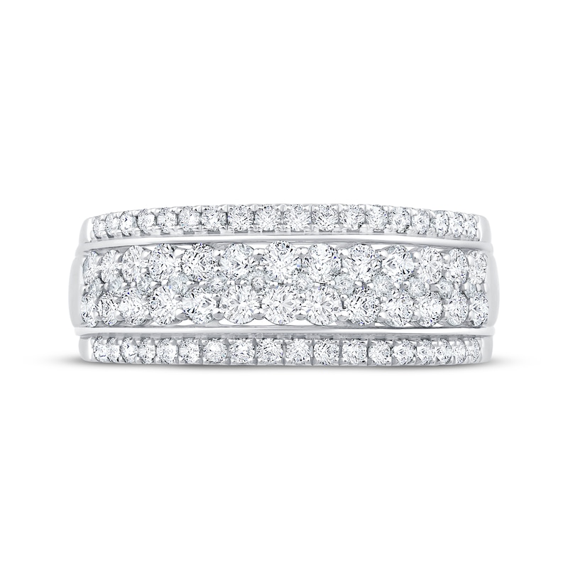 Main Image 3 of Previously Owned Multi-Row Diamond Anniversary Band 1 ct tw 10K White Gold
