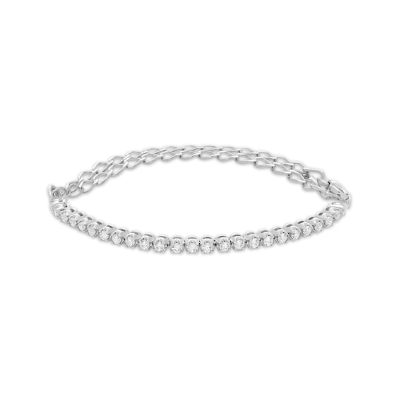Previously Owned Diamond Adjustable Line Tennis Bracelet 1/2 ct tw 10K White Gold 9"