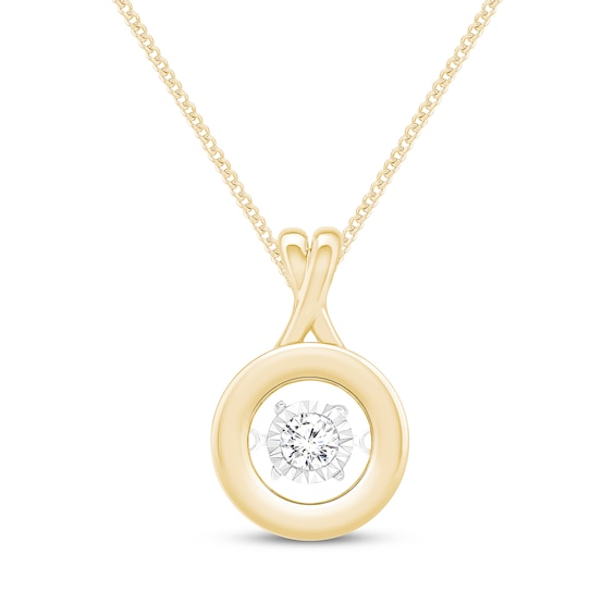 Previously Owned Unstoppable Love Diamond XO Necklace 1/4 ct tw 10K Yellow Gold 19"