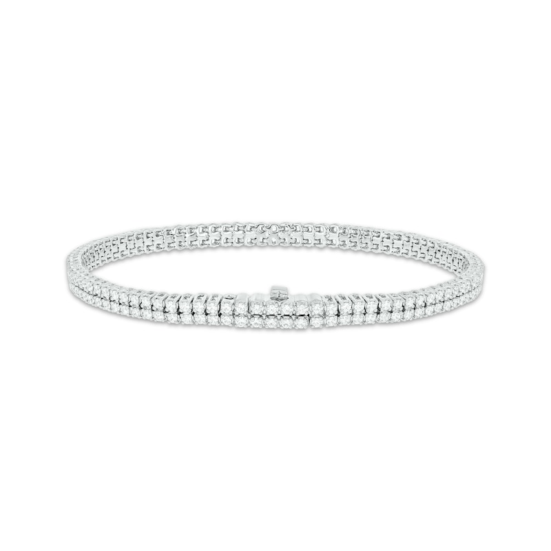 Main Image 1 of Previously Owned Diamond Double-Row Endless Bracelet 2 ct tw 10K White Gold 7&quot;