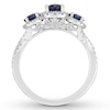 Thumbnail Image 2 of Previously Owned Neil Lane Sapphire Engagement Ring 1/2 ct tw Diamonds 14K White Gold