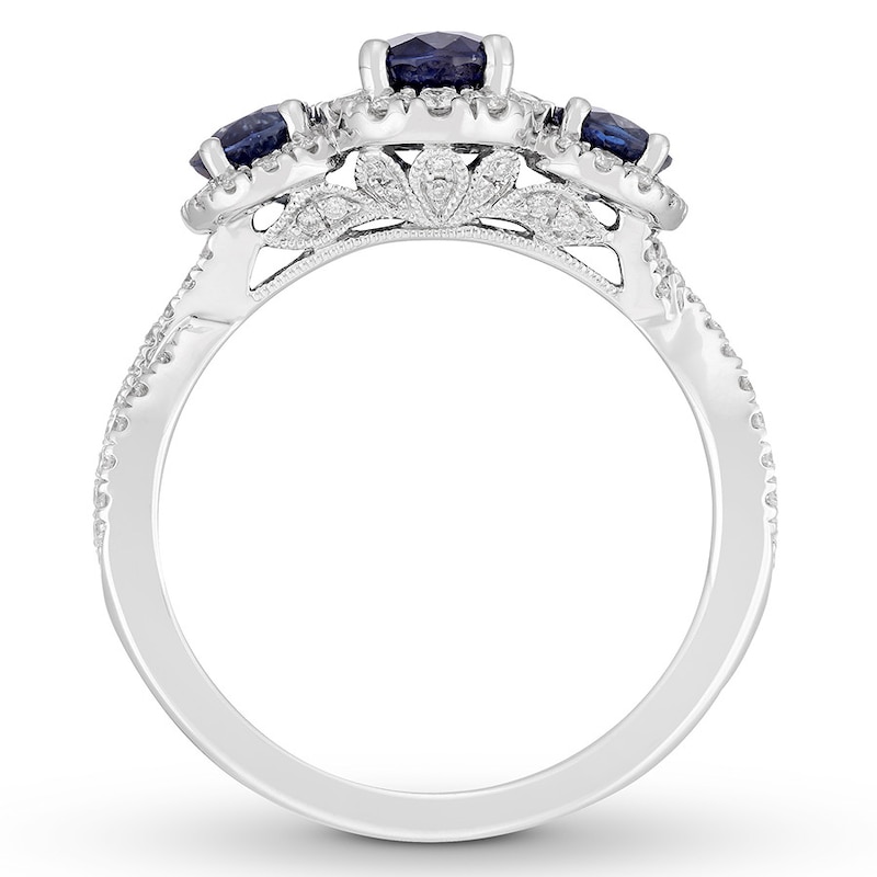 Main Image 2 of Previously Owned Neil Lane Sapphire Engagement Ring 1/2 ct tw Diamonds 14K White Gold
