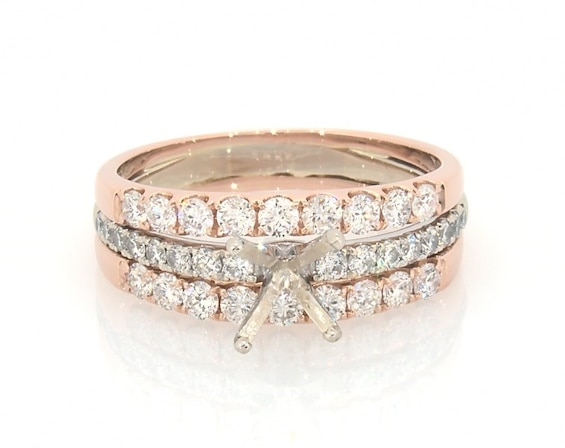 Previously Owned Diamond Bridal Setting 1-1/3 ct tw 10K Two-Tone Gold 10