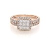 Thumbnail Image 1 of Previously Owned Princess-cut Diamond Bridal Set 1-1/2 ct tw 14K Rose Gold Size 7.5