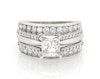 Thumbnail Image 1 of Previously Owned Princess-Cut Diamond Bridal Set 1-7/8 ct tw 14K White Gold Size 7.5