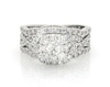 Thumbnail Image 1 of Previously Owned Round-Cut Diamond Halo Bridal Set 1-3/8 ct tw 14K White Gold Size 5.5