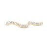 Thumbnail Image 3 of Previously Owned Round-Cut Diamond Curved & Notched Wedding Band 1/4 ct tw 14K Yellow Gold