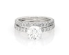 Thumbnail Image 1 of Previously Owned Round-Cut Lab-Grown Diamond Bridal Set 1-1/2 ct tw 14K White Gold Size 4