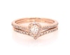 Thumbnail Image 1 of Previously Owned Pear-Shaped Diamond Halo Bridal Set 3/8 ct tw 10K Rose Gold Size 7.5