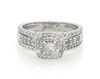Thumbnail Image 1 of Previously Owned Princess & Round Diamond Bridal Set 1-1/3ct tw 14K White Gold Size 9.75