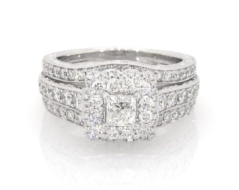 Main Image 1 of Previously Owned Neil Lane Bridal Set 2ct tw 14K White Gold Size 8
