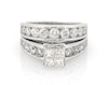 Thumbnail Image 1 of Previously Owned Diamond Bridal Set 3 ct tw Princess-cut 14K White Gold Size 8.75