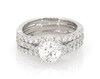 Thumbnail Image 1 of Previously Owned THE LEO Ideal Cut Bridal Set 1-7/8ct tw 14K White Gold Size 6.25