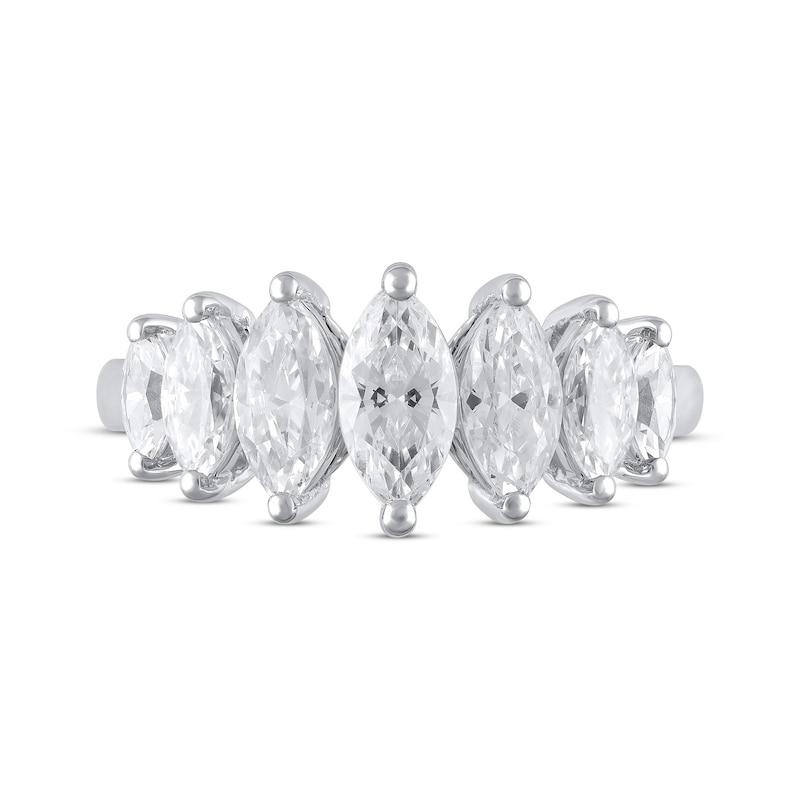 Main Image 3 of Previously Owned Lab-Grown Diamonds Marquise-Cut Anniversary Band 2 ct tw 14K White Gold